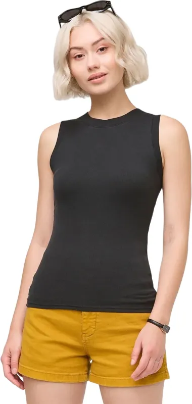 Ribbed Pima High Neck Tank Top - Women's|-|Camisole côtelé à col montant en coton Pima - Femme sold by Altitude Sports