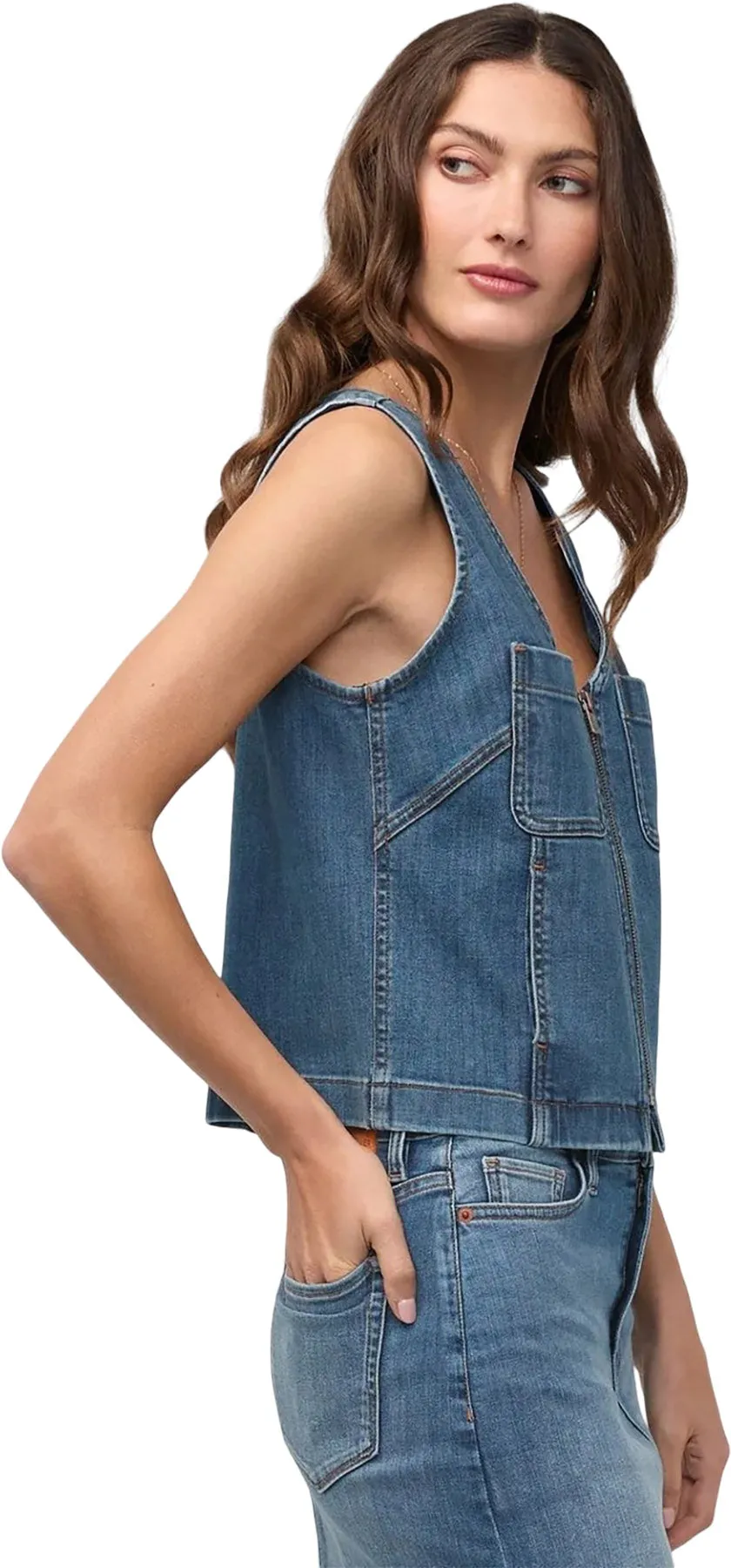 Performance Denim Zip Front Vest - Women's|-|Veste à glissière avant Performance Denim - Femme sold by Altitude Sports product image thumbnail 5