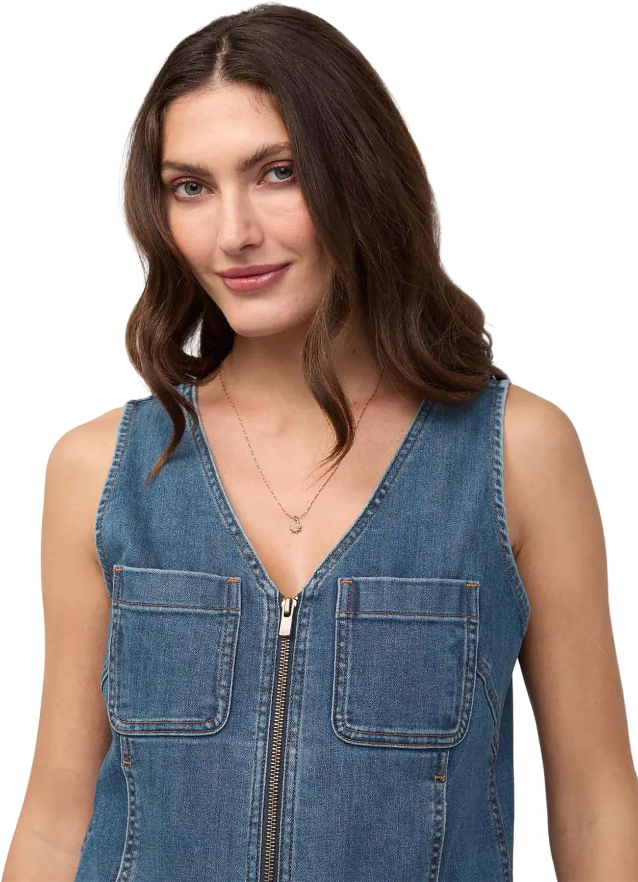 Performance Denim Zip Front Vest - Women's|-|Veste à glissière avant Performance Denim - Femme sold by Altitude Sports product image thumbnail 3