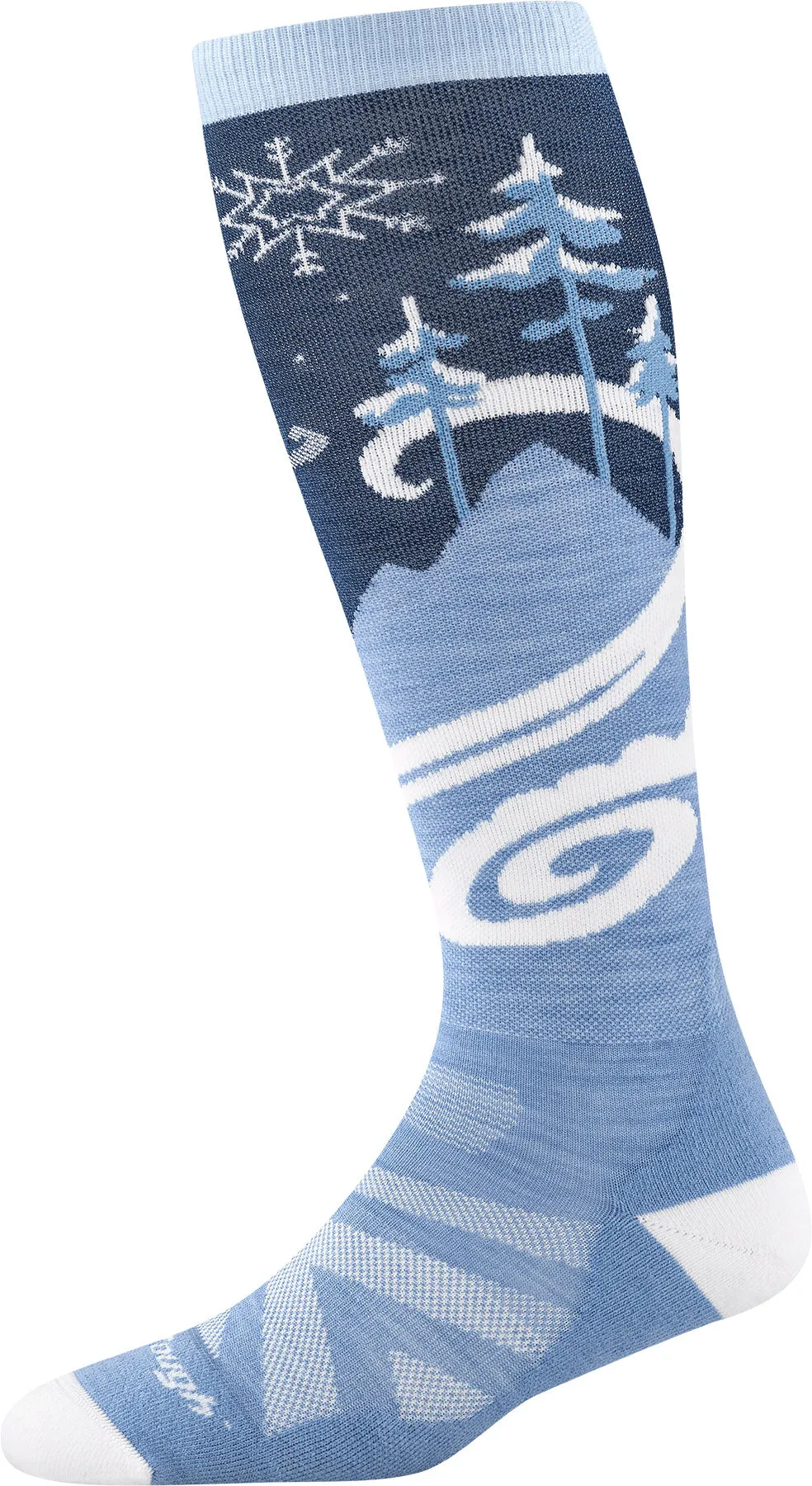 Swirlwind Over-the-Calf Lightweight Ski and Snowboard Socks - Women's|-|Chaussettes de ski et de planche à neige mi-hautes légères Swirlwind - Femme sold by Altitude Sports product image thumbnail 3