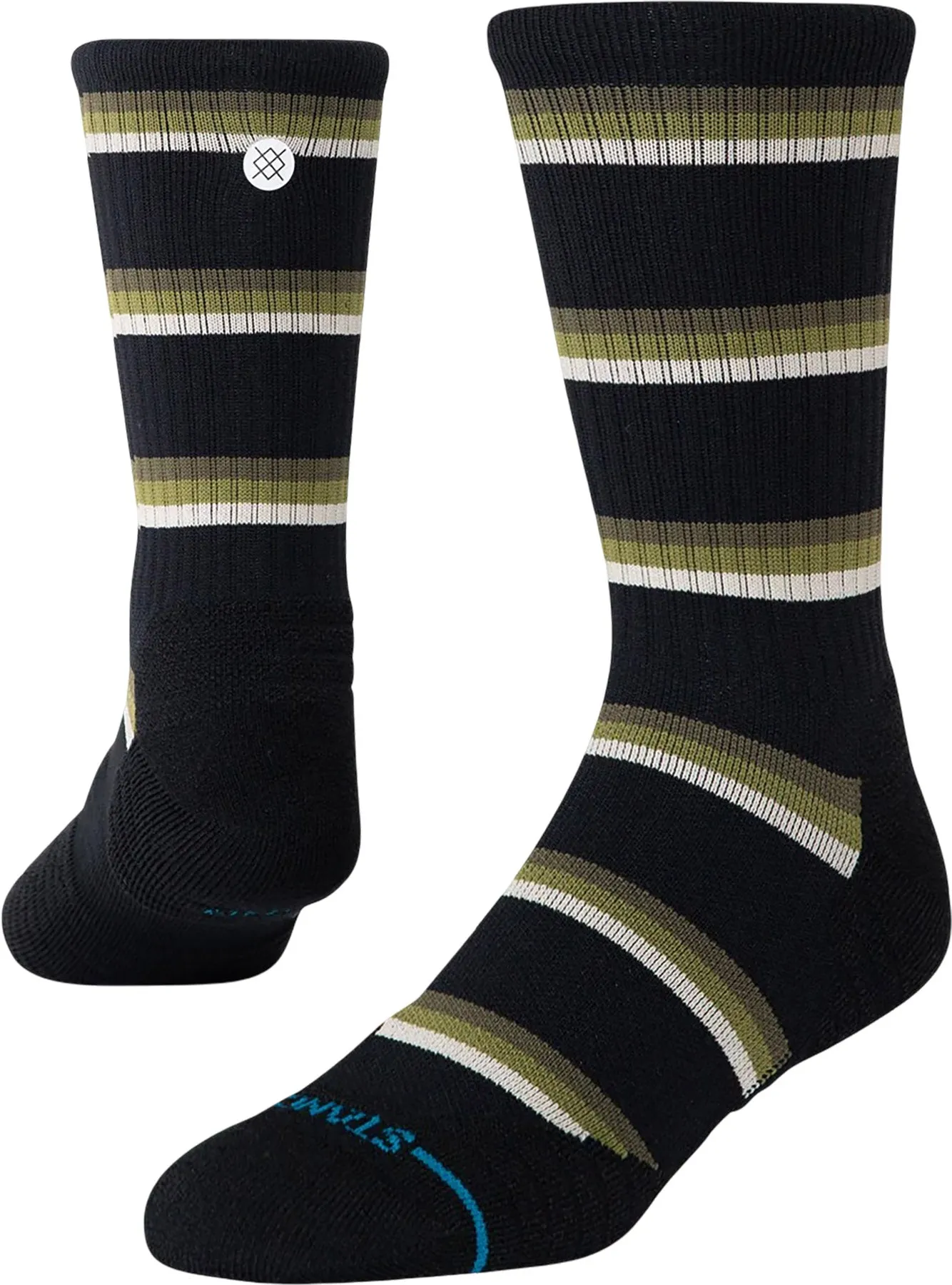 Multistripe Mid Ribbed Crew Socks - Unisex|-|Chaussettes mi-mollet côtelées multirayures - Unisexe sold by Altitude Sports