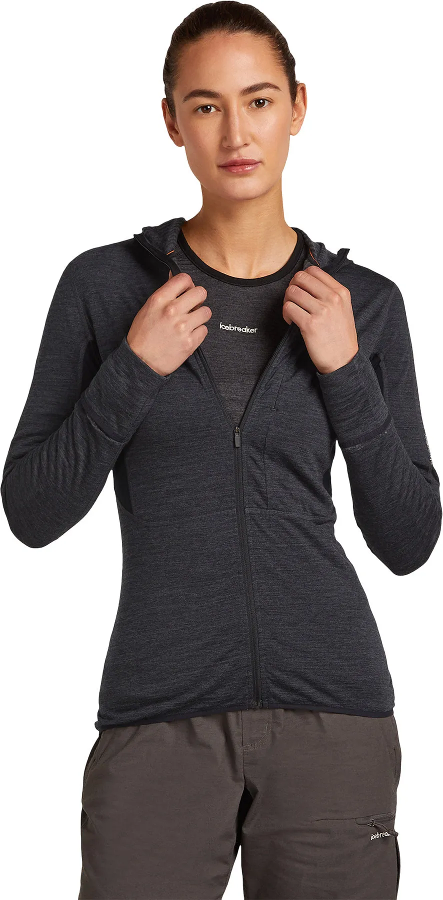 200 RealFleece Descender Merino Blend Zip Hoodie - Women's|-|Chandail à capuchon avec glissière mérinos 200 RealFleece Descender - Femme sold by Altitude Sports product image thumbnail 3