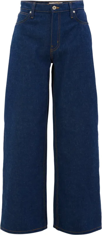 Wide Wild West Jeans - 2x1 Dungaree Nep Denim - Mid Indigo - Women's|-|Jean Wide Wild West - 2x1 Dungaree Nep Denim - Mid Indigo - Femme sold by Altitude Sports