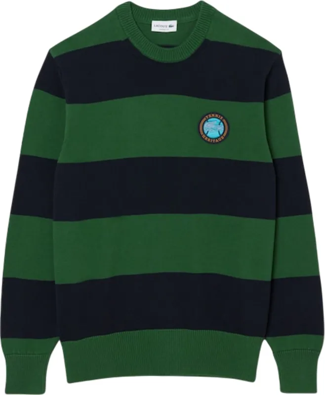 Striped Cotton Jersey Sweater - Men's|-|Chandail en jersey de coton à rayures - Homme made by Lacoste