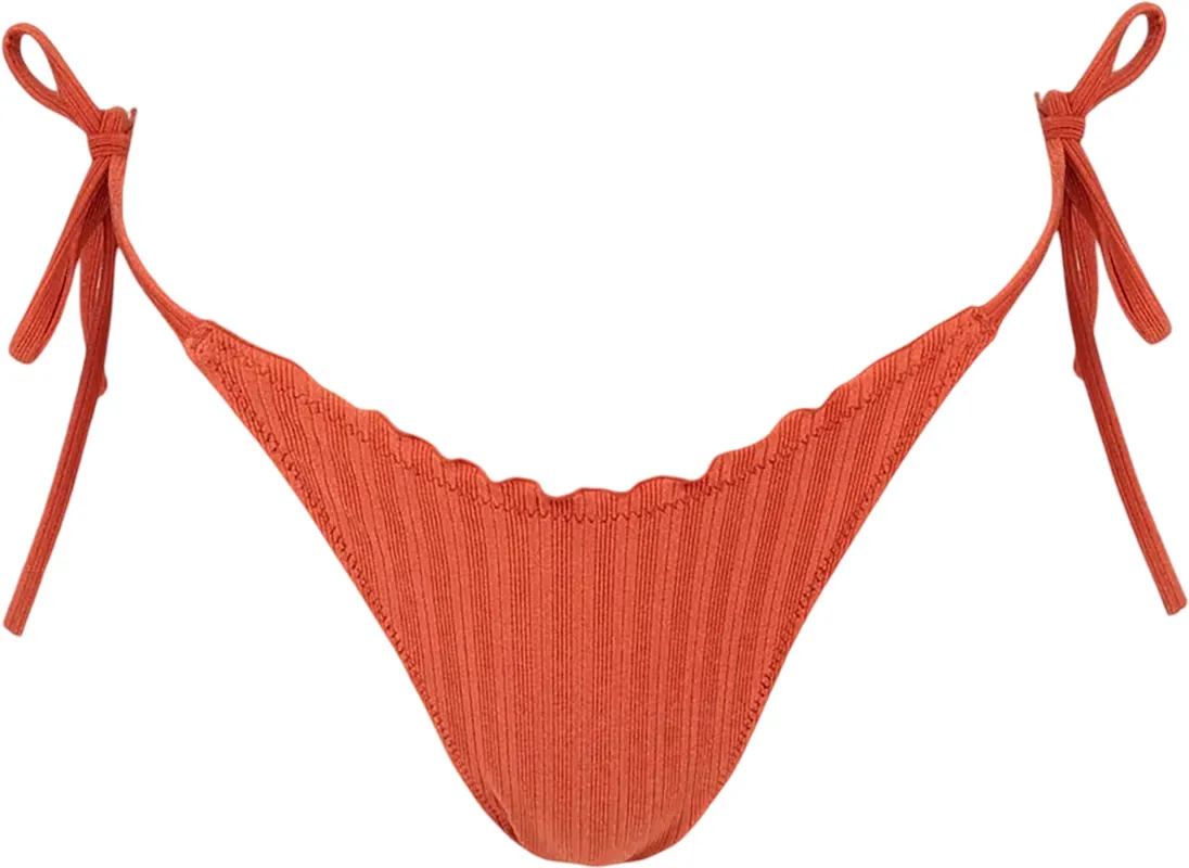 Pacific Rib Tie Side Hi Cut Bikini Bottom - Women's|-|Bas de bikini échancré à nouer sur les côtés en tissu côtelé Pacific - Femme sold by Altitude Sports