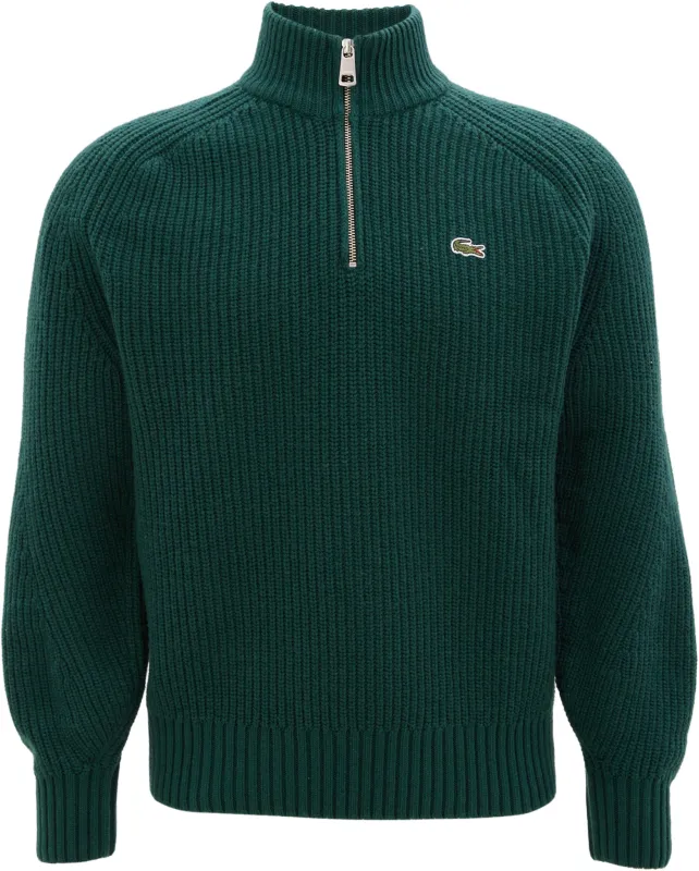 Zip-Up High-Neck Wool Sweater - Men's|-|Chandail en laine à col montant zippé - Homme made by Lacoste