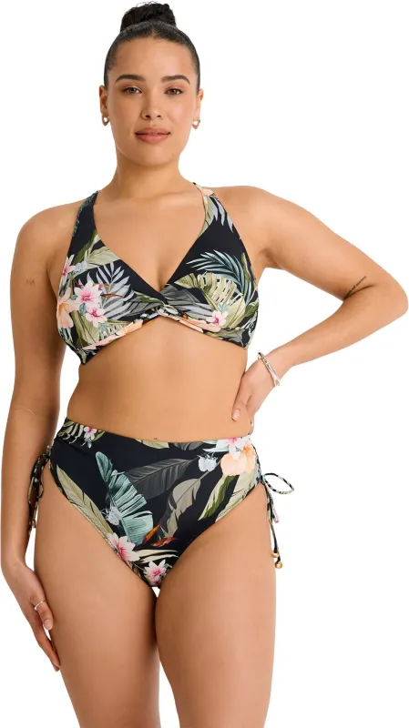 Shirred Sides Semi-High Leg Retro Waist Bikini Bottom - Women's|-|Bas de bikini taille rétro à côtés froncés et échancrure semi-haute - Femme sold by Altitude Sports