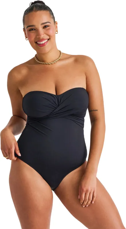 Front Twist Bandeau One-Piece Swimsuit - Women's|-|Maillot de bain une pièce de style bandeau à devant torsadé - Femme sold by Altitude Sports