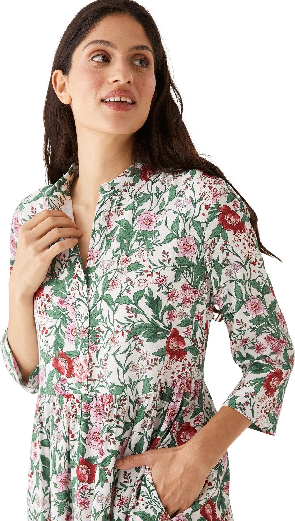 Botanical Print Babydoll Dress - Women's|-|Robe babydoll à imprimé botanique - Femme sold by Altitude Sports product image thumbnail 2