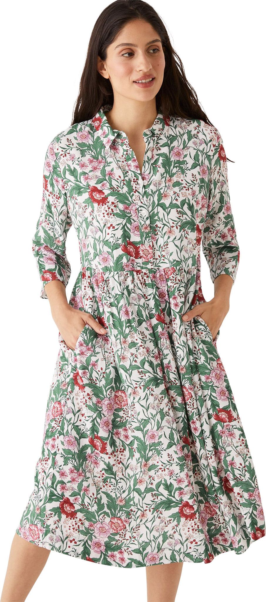 Botanical Print Babydoll Dress - Women's|-|Robe babydoll à imprimé botanique - Femme sold by Altitude Sports product image thumbnail 3