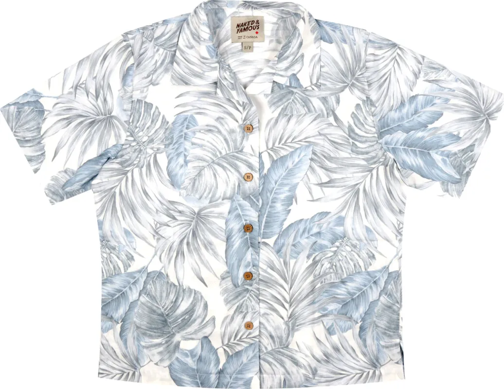 Aloha Shirt - Tropical Leaves White - Women's|-|Chemise Aloha - Tropical Leaves White - Femme sold by Altitude Sports