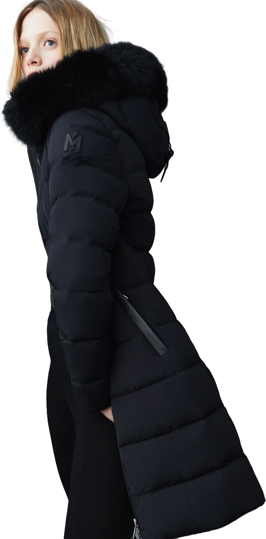 Calla Agile-360 Stretch Light Down Coat With Blue Fox Fur Collar - Women's|-|Manteau en duvet Calla extensible en duvet léger avec fourrure de renard bleu - Femme sold by Altitude Sports product image thumbnail 4