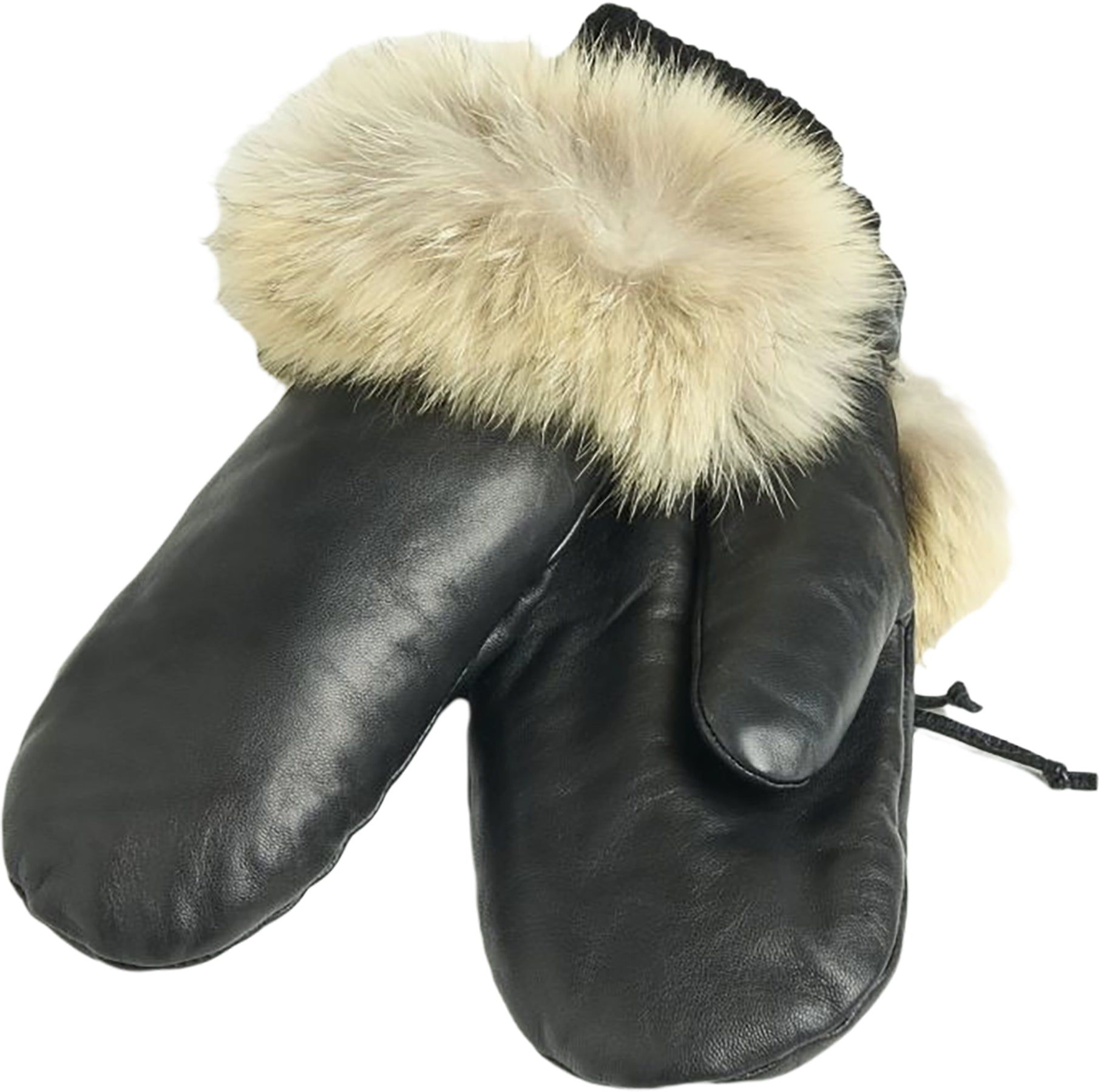 Leather Mittens with Upcycled Fur Trim - Women's|-|Mitaines en cuir avec garniture en fourrure recyclée - Femme sold by Altitude Sports