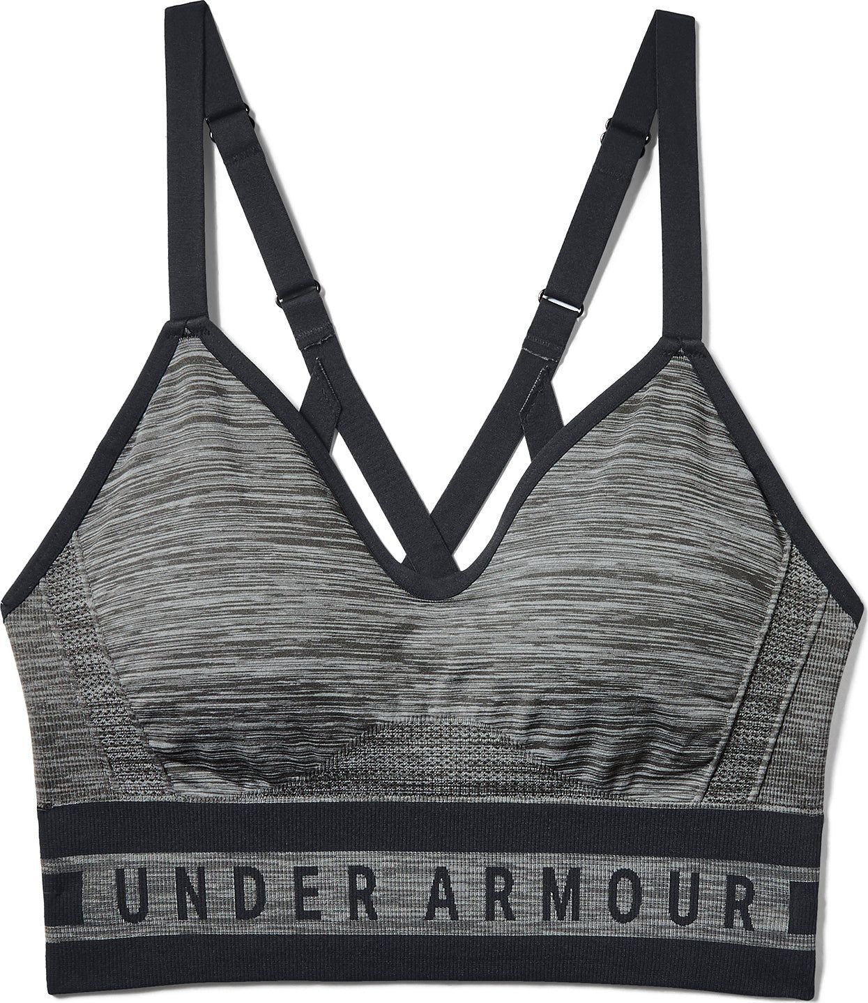 Women's UA Seamless Longline Heather Sports Bra|-|Soutien-gorge de sport chiné UA Seamless Longline Femme sold by Altitude Sports