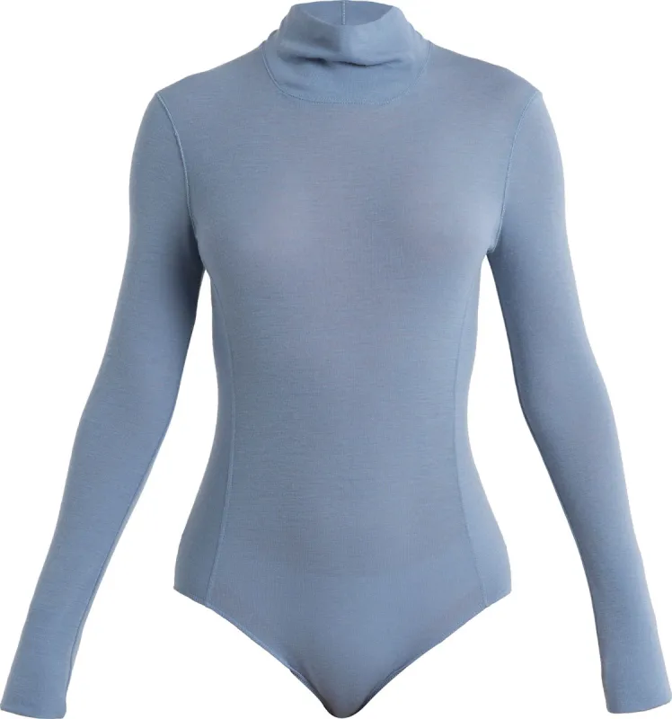 Queens Merino Long Sleeve High Neck Bodysuit - Women's|-|Justaucorps à manches longues et col élevé en mérinos Queens - Femme made by Altitude Sports