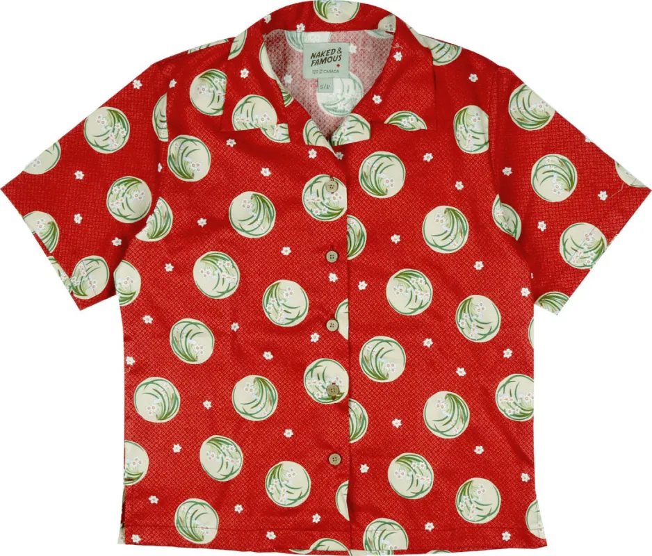Aloha Shirt - Japanese Springtime Red - Women's|-|Chemise Aloha - Japanese Springtime Red - Femme sold by Altitude Sports