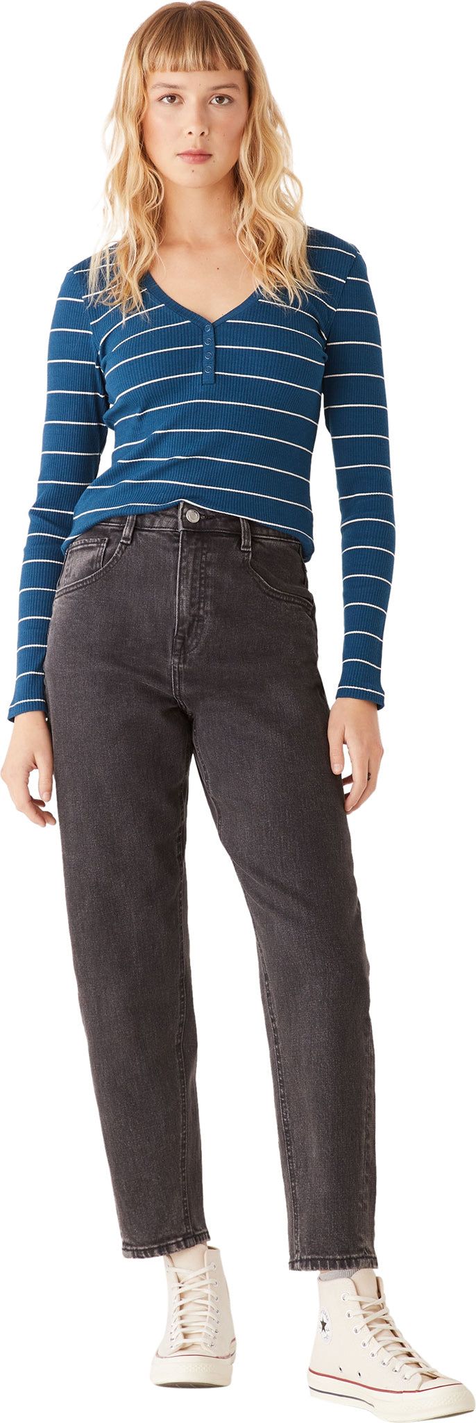 Ribbed Henley Top - Women's|-|Haut à col boutonné côtelé - Femme sold by Altitude Sports product image thumbnail 4