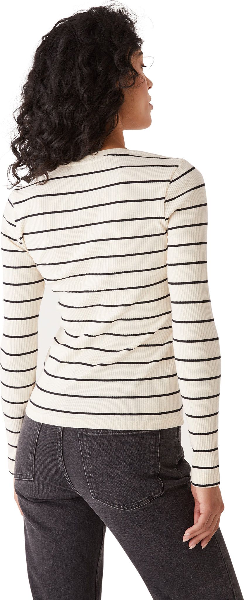 Ribbed Henley Top - Women's|-|Haut à col boutonné côtelé - Femme sold by Altitude Sports product image thumbnail 2