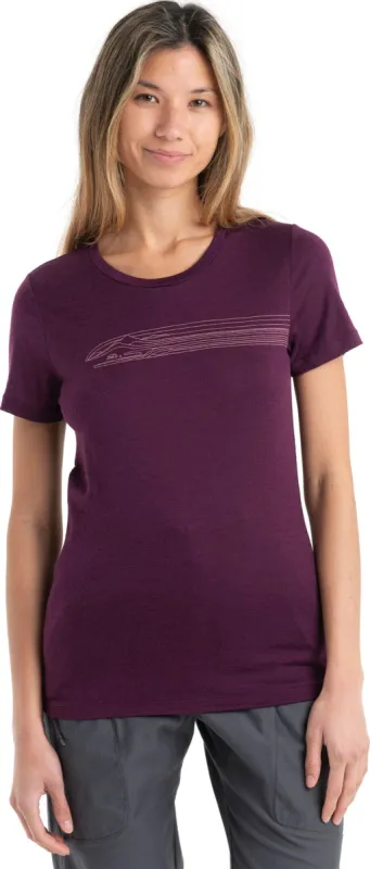 150 Tech Lite II Camping Lines Merino Short Sleeve T-Shirt - Women's|-|T-shirt à manches courtes en mérinos Camping Lines 150 Tech Lite II - Femme sold by Altitude Sports
