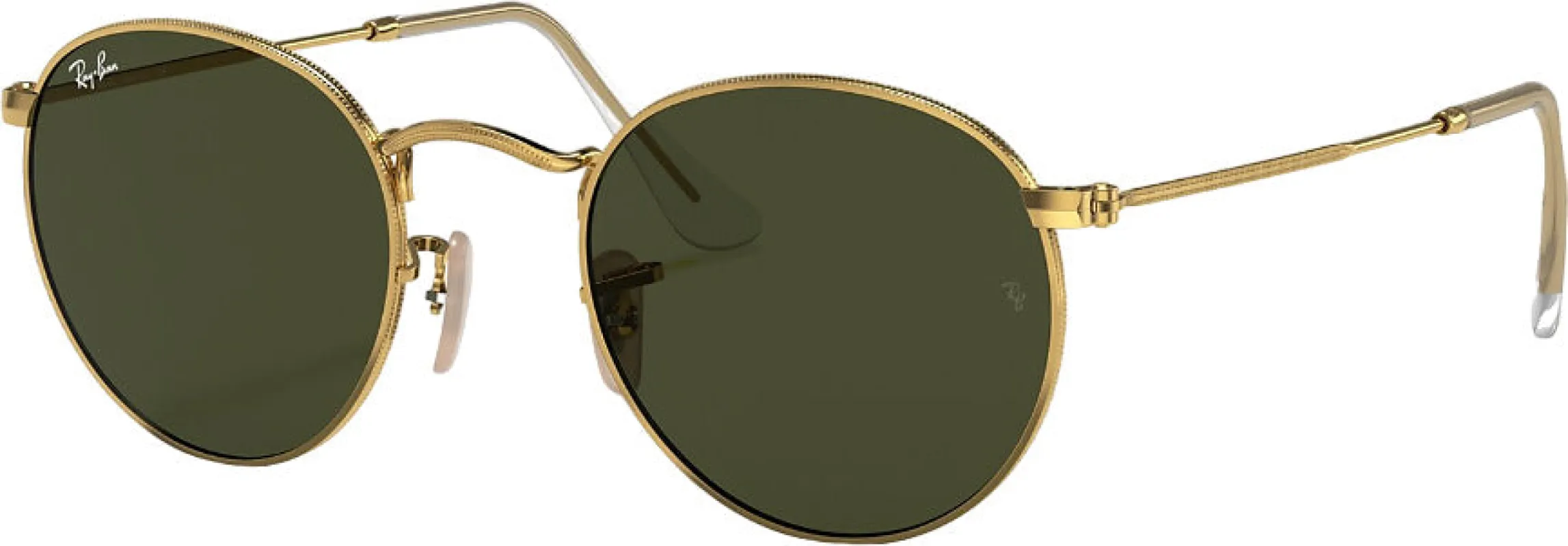 Round Metal Sunglasses - Polished Gold - Green Polarized Lens|-|Lunettes de soleil Round Metal - Polished Gold - Lentilles polarisées Green sold by Altitude Sports