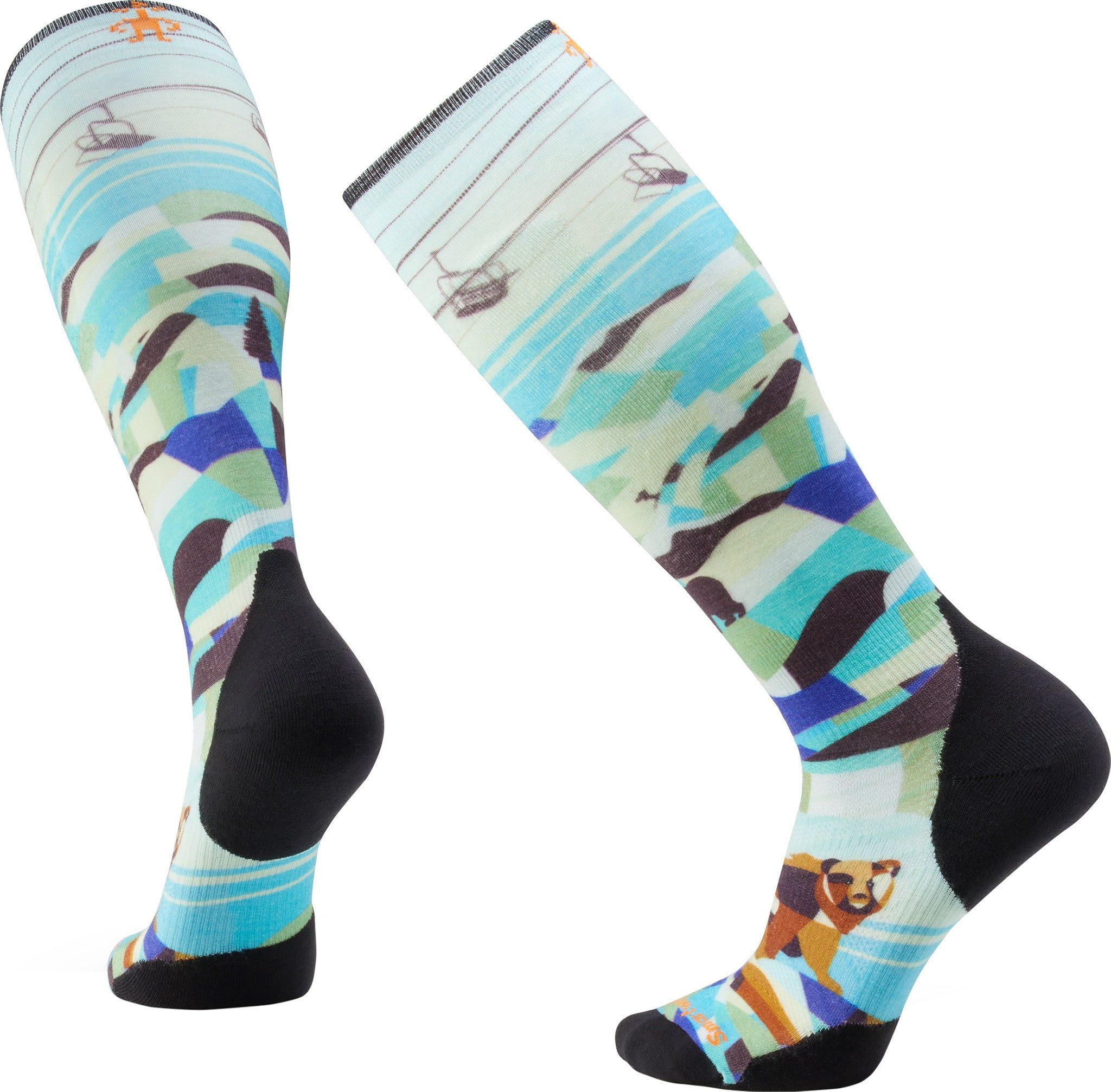 Ski Targeted Cushion Backcountry Bear Print OTC Socks - Unisex|-|Chaussettes Ski Targeted Cushion Backcountry Bear Print OTC - Unisexe sold by Altitude Sports
