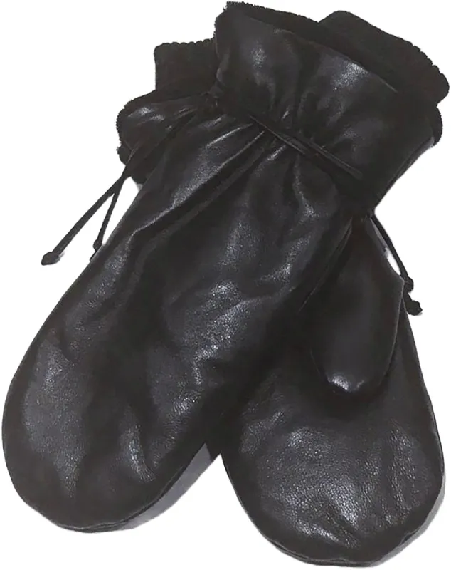 Leather Mittens with Cord - Women's|-|Mitaines en cuir avec cordon - Femme sold by Altitude Sports