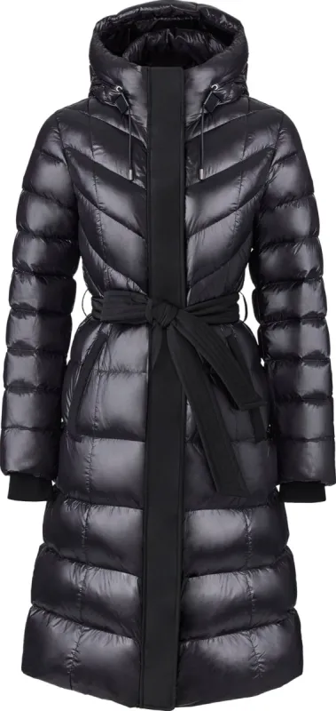 Coralia Light Down Coat with Hood and Sash Belt - Women's|-|Manteau en duvet léger avec capuchon et ceinture à nouer Coralia - Femme sold by Altitude Sports