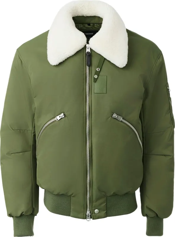 Francis Down Bomber Jacket with Shearling Collar - Men's|-|Blouson aviateur en duvet avec col de rason Francis - Homme sold by Altitude Sports
