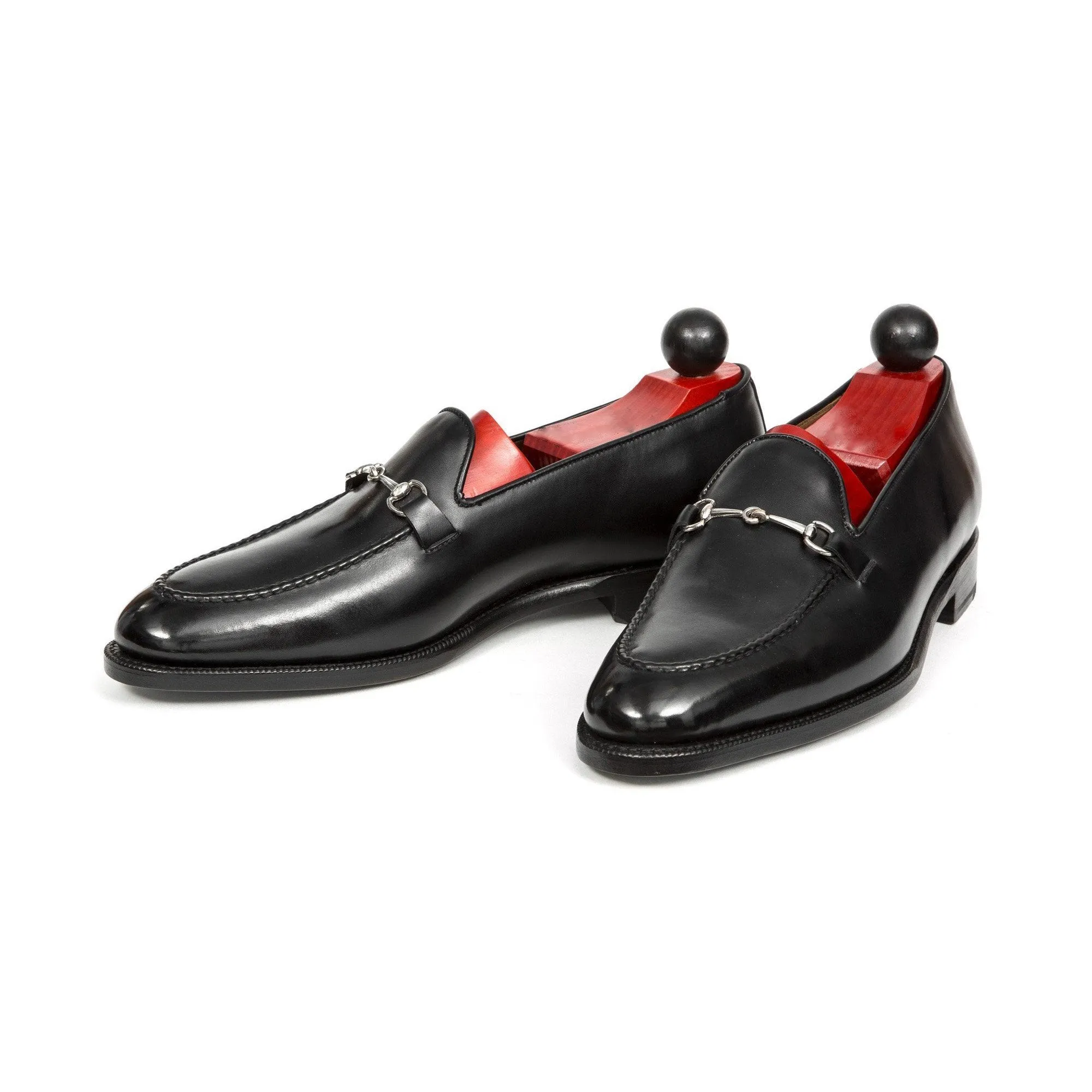 Flat Feet Shoes - Black Leather Palmela Horsebit Loafers with Arch Support sold by Costoso Italiano product image thumbnail 4