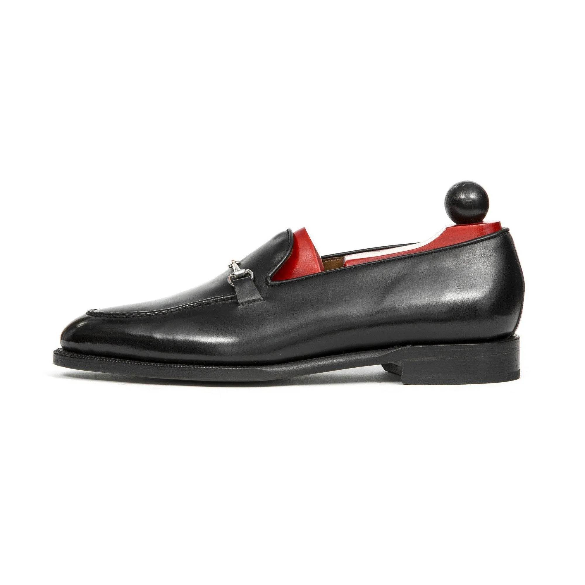 Flat Feet Shoes - Black Leather Palmela Horsebit Loafers with Arch Support sold by Costoso Italiano product image thumbnail 2