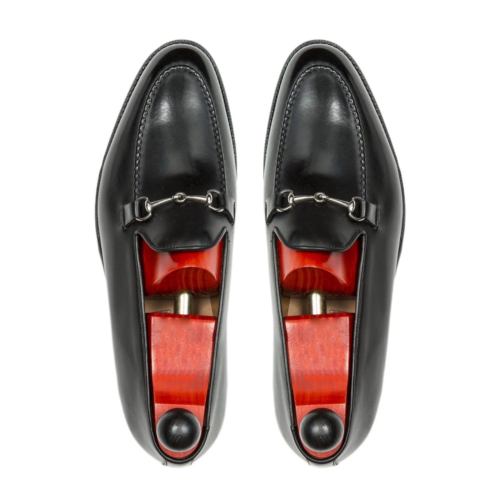 Flat Feet Shoes - Black Leather Palmela Horsebit Loafers with Arch Support sold by Costoso Italiano product image thumbnail 3