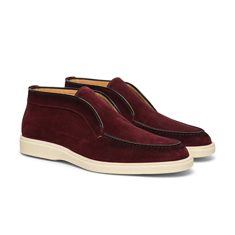 Wine Red Suede Ariadne City Half Boots - AW24 sold by Costoso Italiano