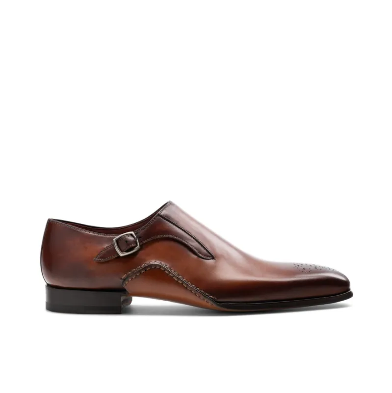 Height Increasing Brown Leather Victoria Monk Straps Shoes sold by Costoso Italiano