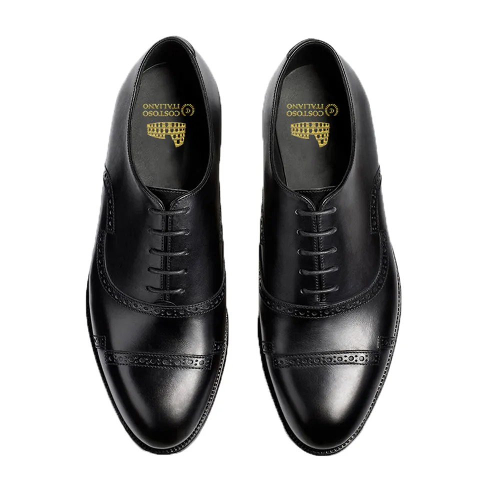 Black Leather Broxtowe Brogue Oxfords sold by Costoso Italiano product image thumbnail 3