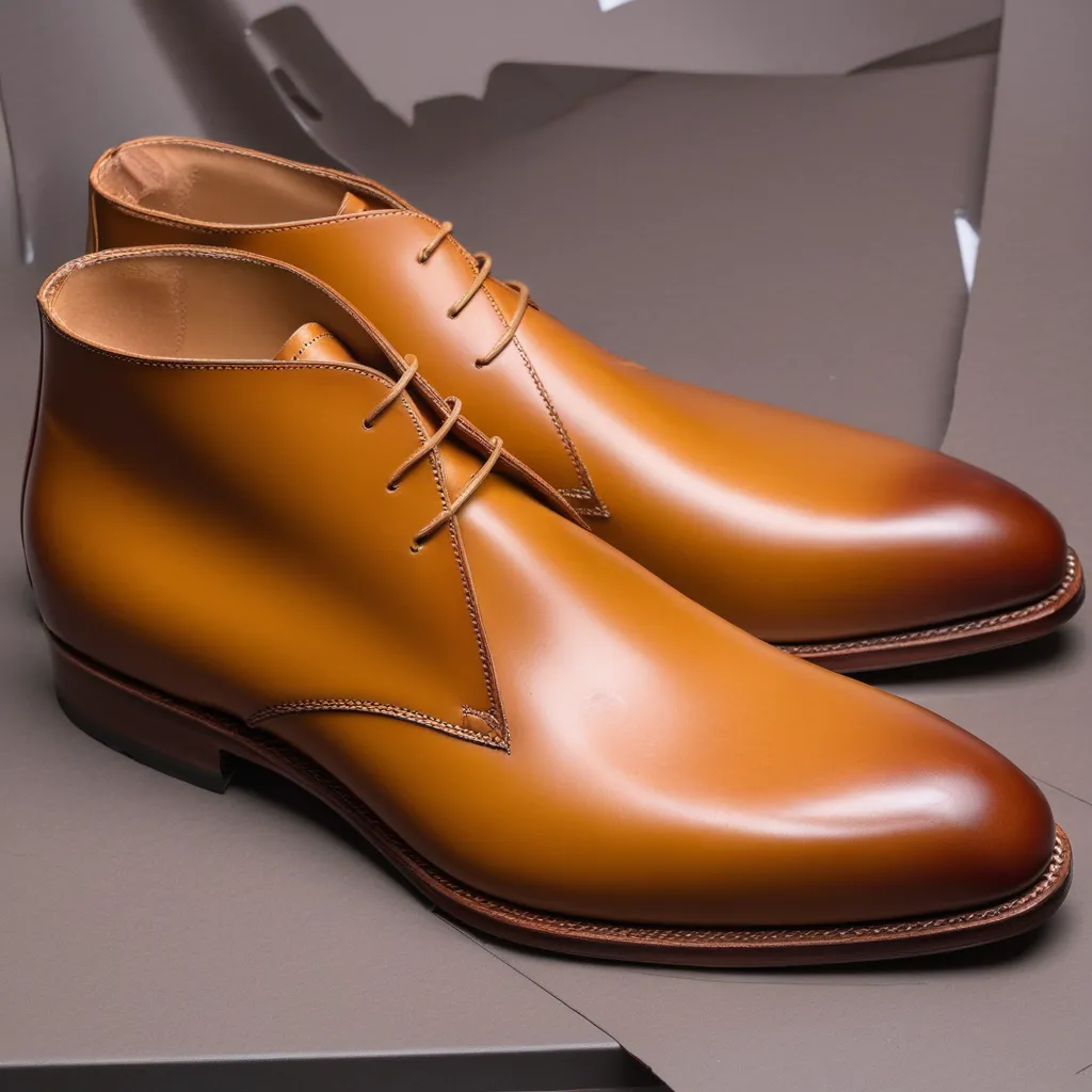 Tan Leather Gabrovo Chukka Lace Up Boots sold by Costoso Italiano