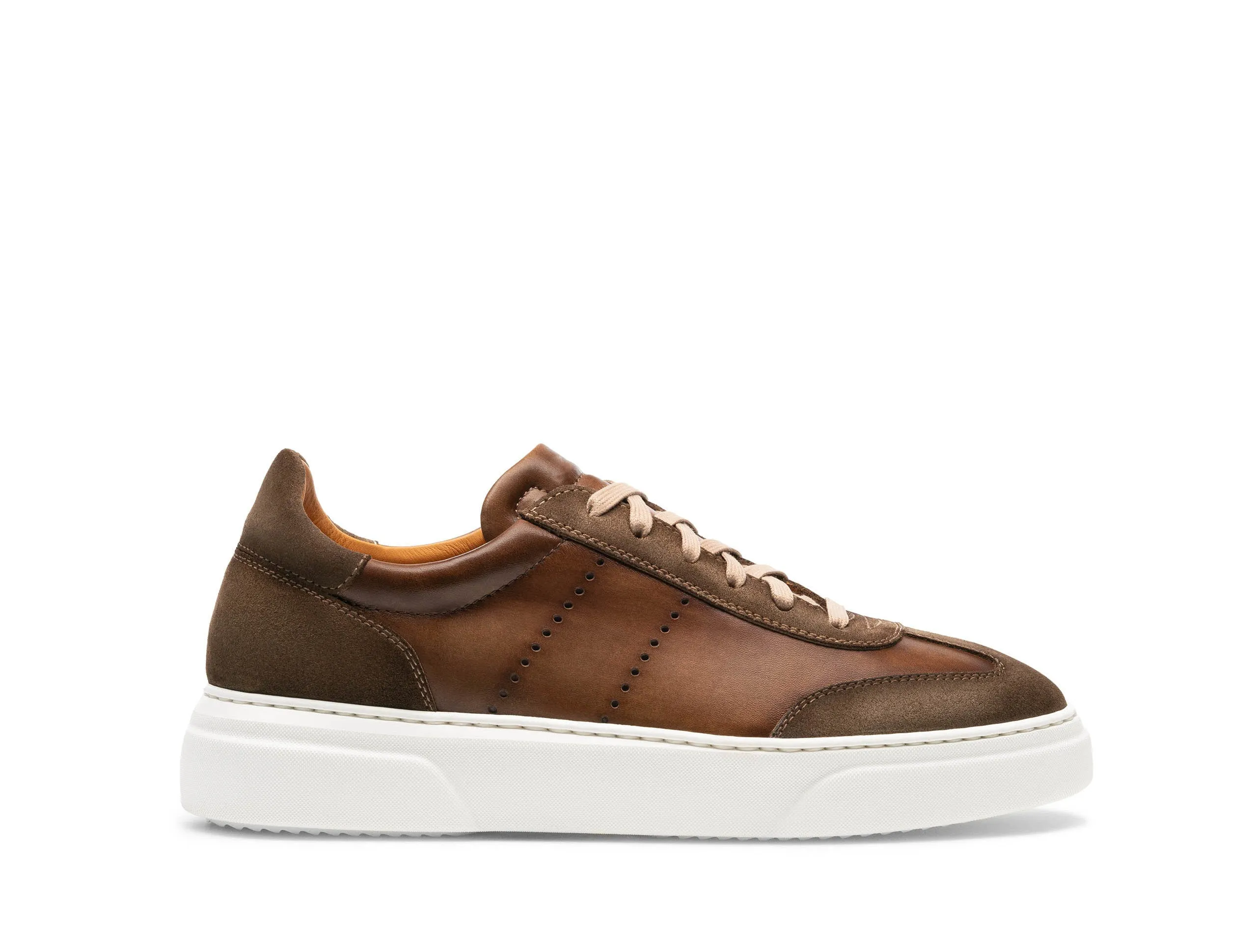 Brown Suede and Leather Navua Lace Up Sneakers sold by Costoso Italiano product image thumbnail 2