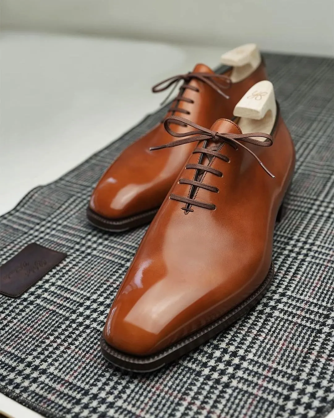 Tan Leather Talitha Whole Cut Oxfords - Formal Shoes - SS23 sold by Costoso Italiano