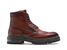 Height Increasing Tan Leather Travise Chunky Derby Boots - AW24 sold by Costoso Italiano