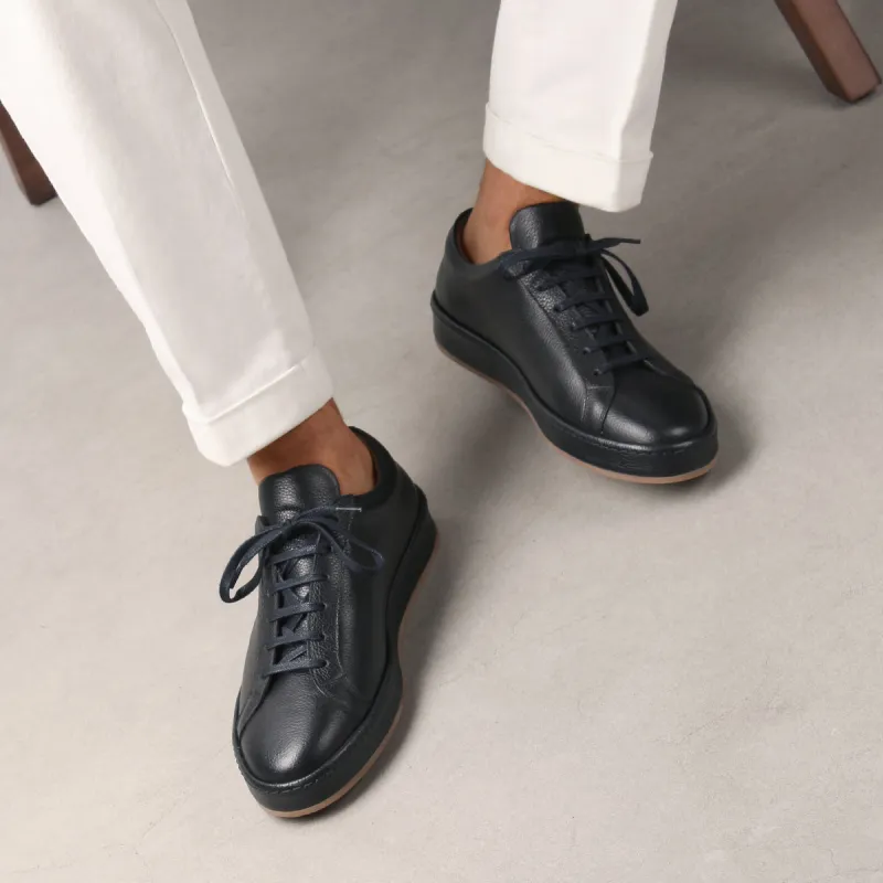 Black Leather Eirene Lace Up Sneakers - AW24 sold by Costoso Italiano