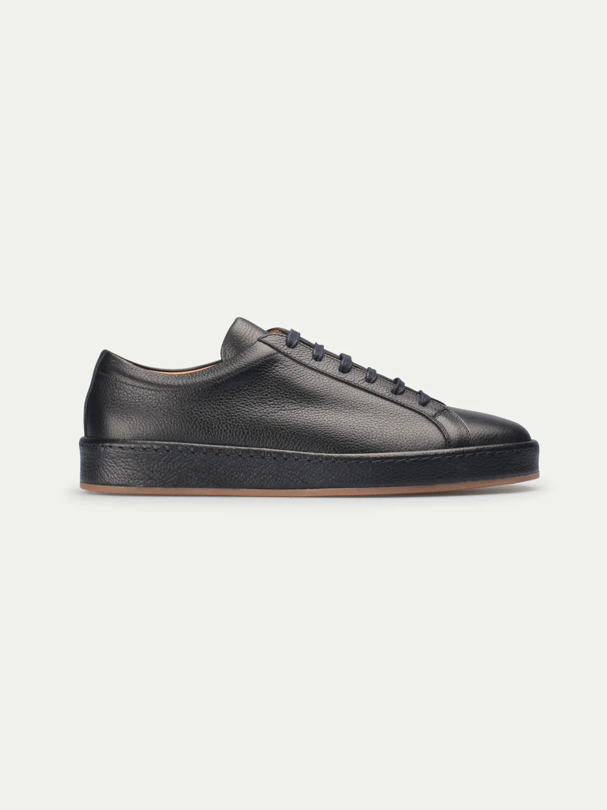 Black Leather Eirene Lace Up Sneakers - AW24 sold by Costoso Italiano product image thumbnail 3