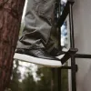 Black Leather Lancia Sneakers With White Sole sold by Costoso Italiano