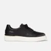 Black Leather Lancia Sneakers With White Sole sold by Costoso Italiano