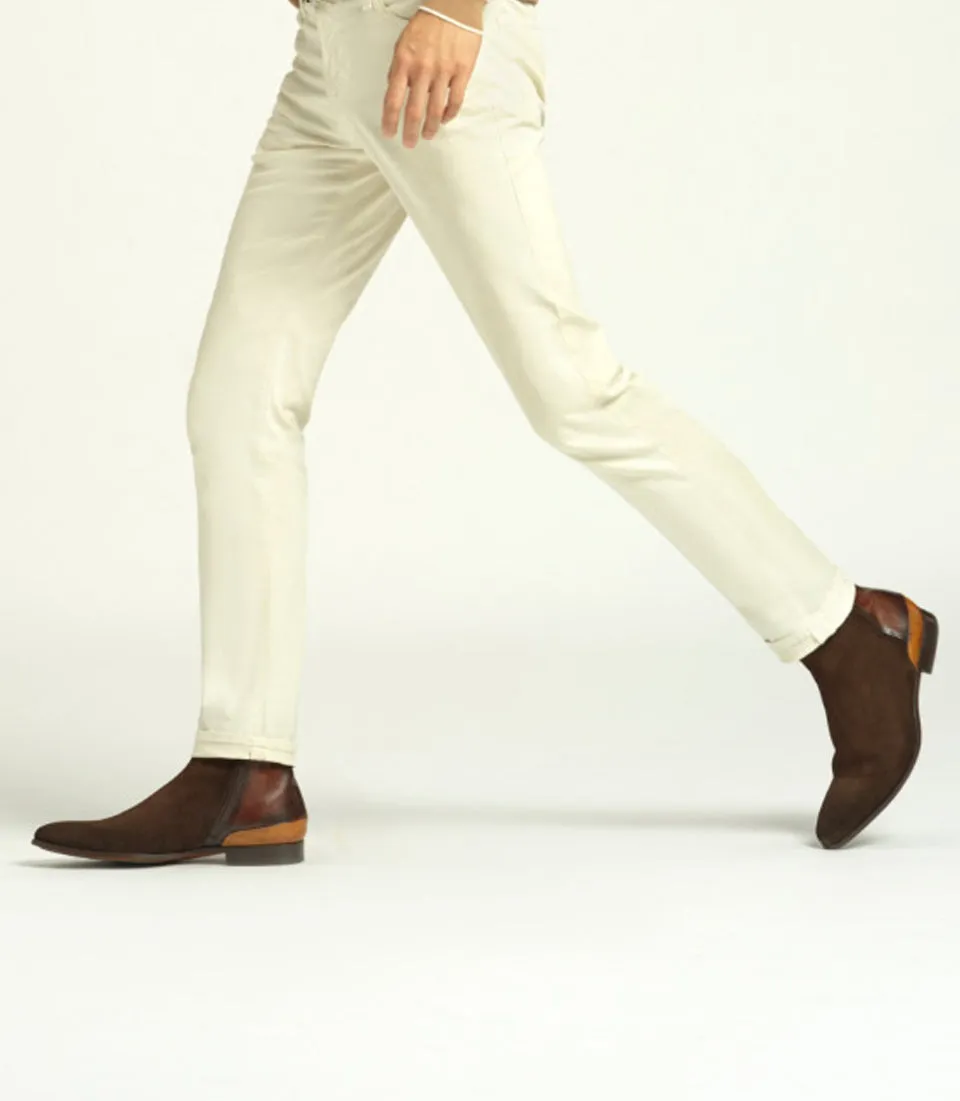 BROWN SUEDE FENLAND SLIP ON CHELSEA BOOTS sold by Costoso Italiano product image thumbnail 3