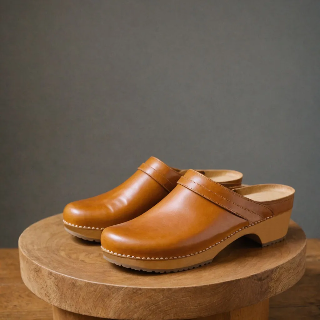 Tan Leather Celeste Calm Mule Loafers - Summer 2024 Collection - Casual Shoes Collection sold by Costoso Italiano