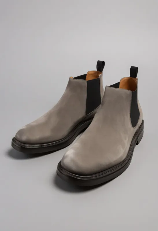 Grey Suede Leather Grayson Chelsea Boot sold by Costoso Italiano