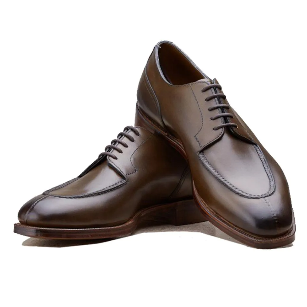 Flat Feet Shoes - Olive Green Leather Hamlet Derby Shoes with Arch Support sold by Costoso Italiano product image thumbnail 3