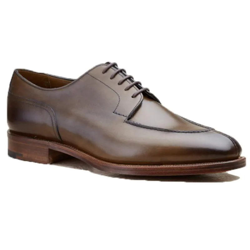 Flat Feet Shoes - Olive Green Leather Hamlet Derby Shoes with Arch Support sold by Costoso Italiano