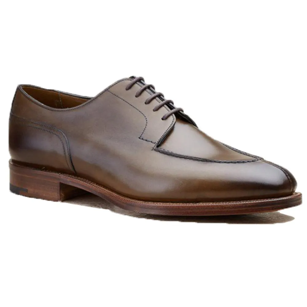 Flat Feet Shoes - Olive Green Leather Hamlet Derby Shoes with Arch Support sold by Costoso Italiano