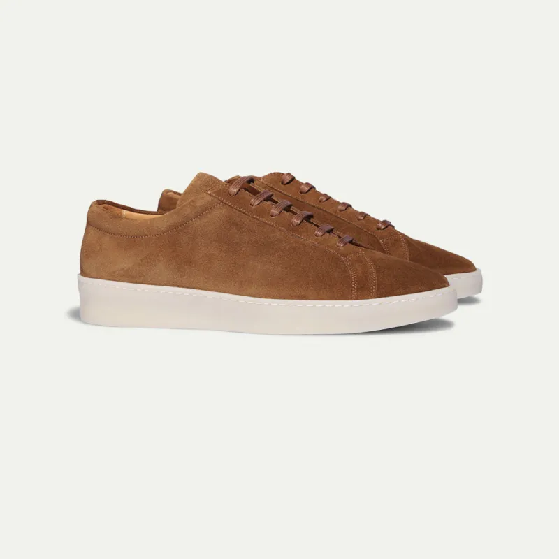 Tan Suede Astrid Lace Up Sneakers - AW24 sold by Costoso Italiano