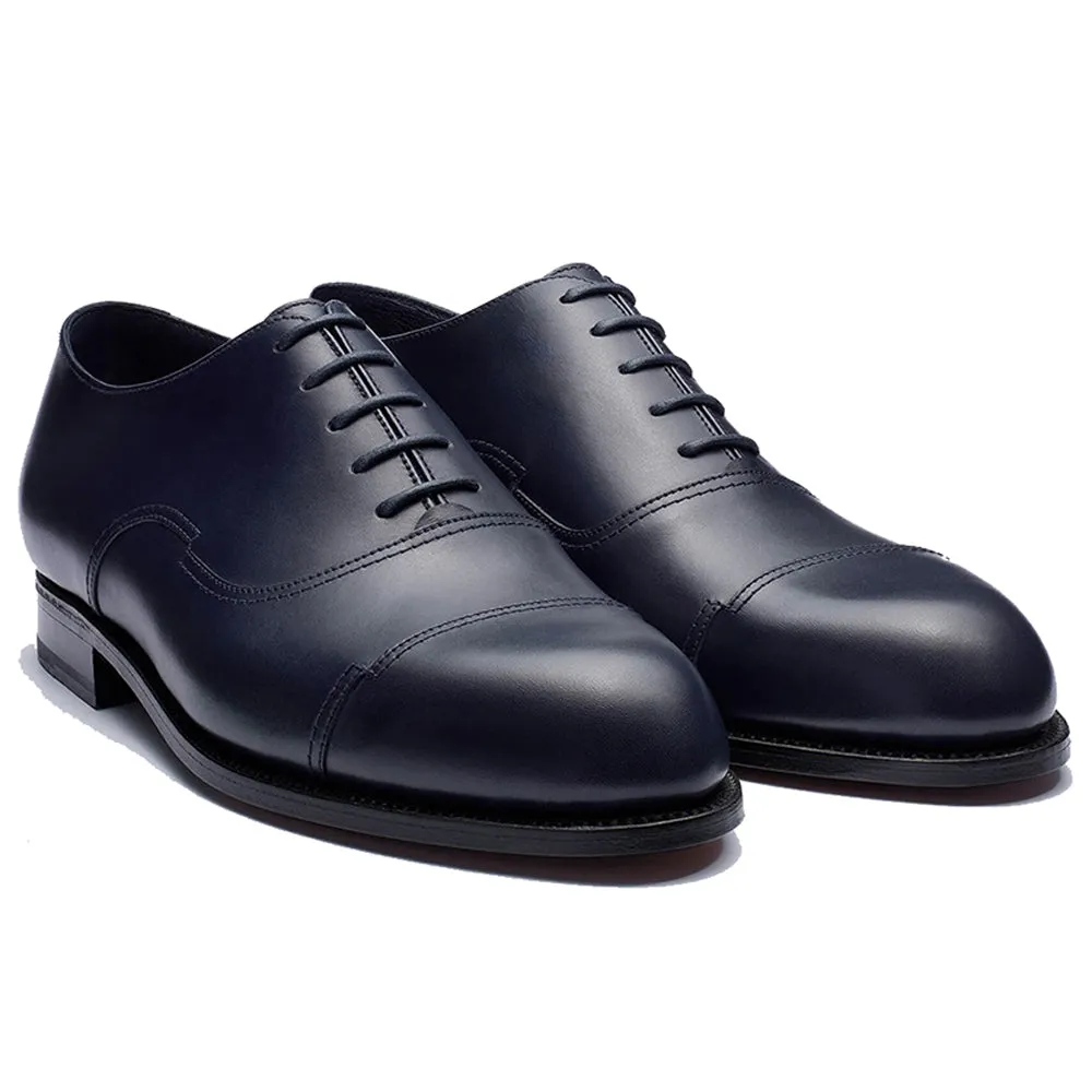 Height Increasing Navy Blue Leather Broxtowe Balmoral Oxfords sold by Costoso Italiano product image thumbnail 2